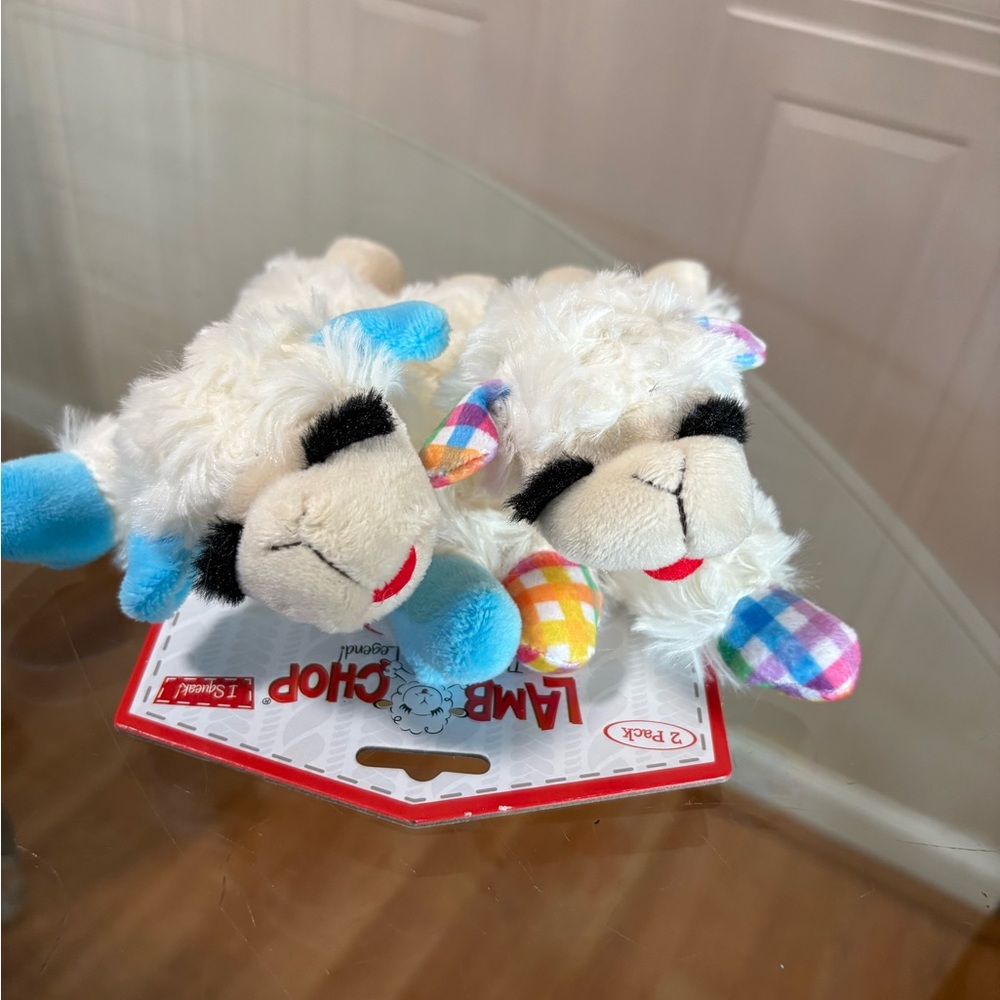 LambChop Set Of 2   6" Dog Toy - Squeaks, PlushMultipet